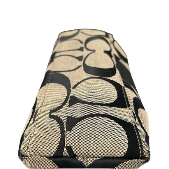 Coach Black and Cream Signature Canvas Tote - Picture 3 of 9